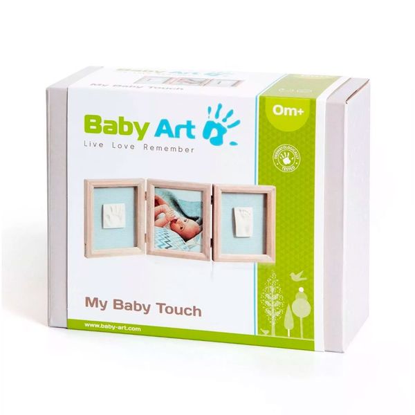 Набір для створення відбитка ручки та ніжки малюка Baby Art Потрійна рамка Вінтаж (34120173) 34120173 фото