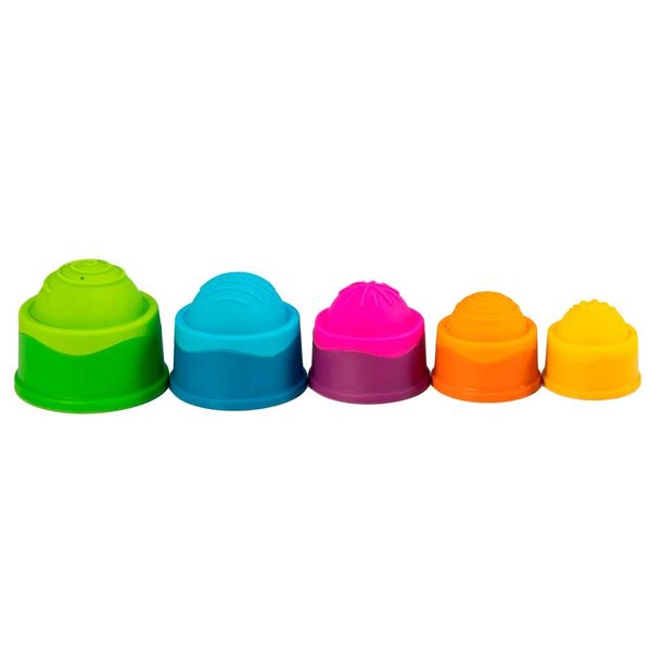 Пирамидка тактильная Чашки Fat Brain Toys dimpl stack (F293ML) F293ML фото