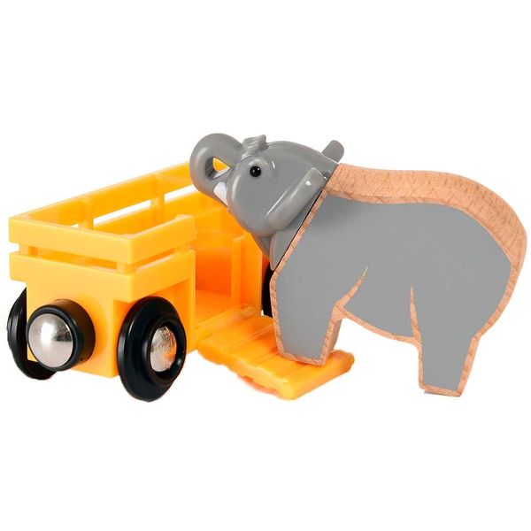 Вагон BRIO зі слоном (33969) 33969 фото