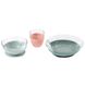 Набір дитячого посуду зі скла Beaba 3 предмети - рожевий/сірий (913487) 913487 фото 1