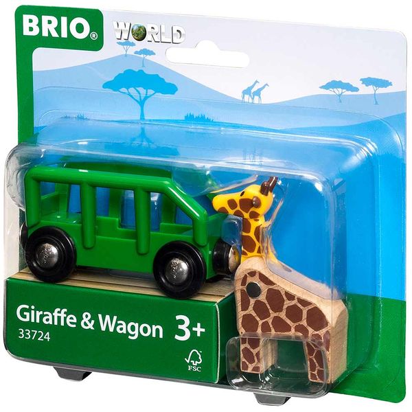 Вагон для железной дороги BRIO с жирафом (33724) 33724 фото
