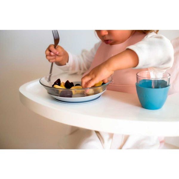 Набір дитячого посуду зі скла Beaba 3 предмети - блакитний (913486) 913486 фото