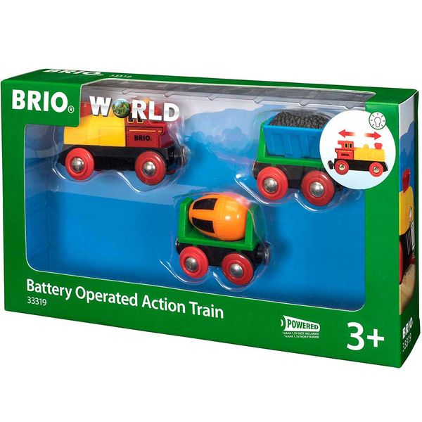 Товарний паровоз на батарейках для залізниці BRIO (33319) 33319 фото