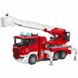 Игрушка пожарная машина Bruder SCANIA с лестницей (водяная помпа, свет+звук) (03590) 03590 фото 1